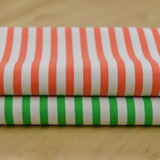 简约条纹风橙绿色斜纹纯棉布料窗帘沙发套台布靠抱枕服装弹力面料