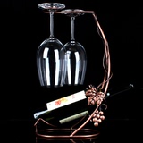 古铜色红酒杯架悬挂杯架摆件 葡萄酒架 欧式复古铁艺 酒架 创意