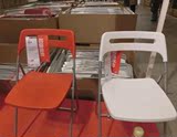 北京宜家代购尼斯金属折叠椅靠背椅办公椅会议椅培训椅餐厅椅