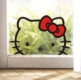 特价 HelloKitty凯蒂猫墙贴儿童房卧室贴纸橱窗贴门贴窗贴玻璃贴