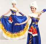 新款长裙西藏族舞蹈服装衣服饰头饰女少数民族舞台广场表演出特价