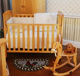 贝乐堡-达芬奇实木婴儿床 童床 宝宝游戏床 白色/原木色可选