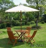 特价户外花园实木桌椅庭院阳台折叠大木椅太阳伞1桌4椅组合梳子椅