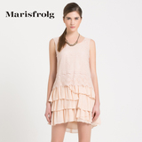 Marisfrolg玛丝菲尔 蕾丝拼接层叠真丝连衣裙 专柜正品夏女装