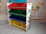 新款儿童玩具架收纳架幼儿园超大玩具整理架储物柜实木书架环保