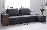 日式布艺沙发床宜家储物多功能1.2米双人折叠沙发带边几