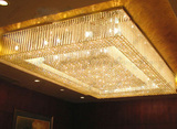 大型工程酒店水晶灯定制正方形客厅吸顶灯售楼部沙盘工程灯