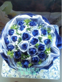 蓝玫瑰11朵33朵 蓝色妖姬19朵花束99朵蓝玫瑰同城速递温州花店
