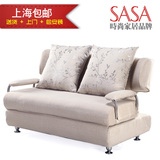 上海SASA品牌双人小户型沙发床1.5米1.8米1.2米宜家折叠布艺可拆