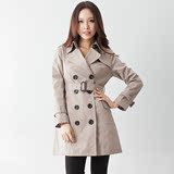 兰思琦冬季夹克/外套中长款超大号POLO领冬装单件韩版大码女装