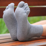 男士五指袜全棉男袜中筒5指头袜子短袜夏季纯棉带脚趾袜10双包邮