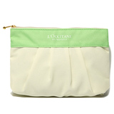 日本素色清新绿色手包式可爱化妆包小号便携化妆品收纳包 拉链款