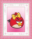 新款十字绣儿童卧室愤怒的小鸟卡通系列5D迷你钻石画放卧室送相框