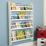 创意儿童书架实木墙壁架装饰壁挂隔板置物架简约书柜幼儿园展示柜
