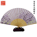 送扇套！新款中国风扇子真丝绢扇樱花日式折扇女日本和风女式扇子