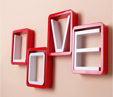 LOVE字母创意格子壁挂架置物架装饰木质烤漆隔板墙贴电视室内背景