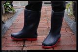 新款外贸机车男士雨靴 加绒保暖舒适高筒厚底雨鞋水鞋 特大码