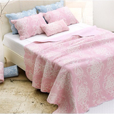 特价韩式简约复古全棉绗缝被三件套 纯棉单双人水洗床盖夏被床单