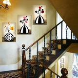 现代装饰画客厅卧室简约壁画玄关楼梯餐厅无框画挂画欧式抽象单幅