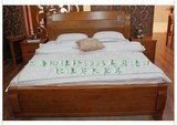 简约实木家具美国红橡木全实木双人床定制1.8美式橡木卧室大床