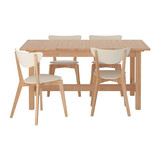 71温馨宜家IKEA诺顿诺米拉一桌四椅吃饭桌椅套装简约饭桌休闲桌椅