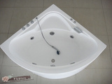 厂直销特价亚克力0.8米0.9米1米裙边三角形浴缸小卫生间按摩浴缸