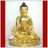 佛教用品 1尺33厘米 正宗尼泊尔 全鎏金佛像 纯铜 药师佛