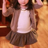 儿童宝宝春秋毛衣 100%优质山羊绒针织开衫外套 亲子高端绝美流行