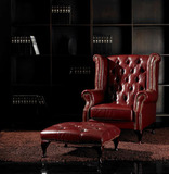 特价老虎椅 真皮高背椅 时尚单人沙发椅 欧式新古典酒店沙发椅