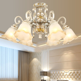 欧式卧室吊灯浪漫温馨客厅灯田园花朵餐厅灯简约简欧美式水晶灯具