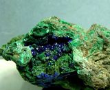 矿物世家 教学标本晶体奇石观 天然孔雀石蓝铜矿原石石青标本878
