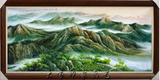 高档中式装饰山水风景油画 手工绘画 印象山水画 别墅客厅山水画