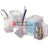 韩国进口亚克力透明多用化妆棉盒棉签收纳盒创意桌面化妆品整理盒