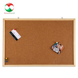 软木板木框挂式展示墙创意照片墙图钉双面板45 60软木墙实木边框