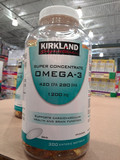 加拿大代购KIRKLAND SUPER CONCENTRATE OMEGA-3高浓度深海鱼油
