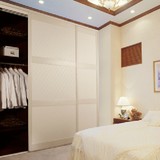 圣迪诺白色罗素推拉门定制衣柜欧式风格组合整体移门实木颗粒板