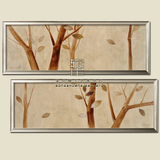 预【Dream宋庄】经典手绘现代抽象风景油画简约装饰画《树林》