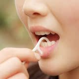创意生活KM牙线牙签扁线 超细剔牙线儿童牙签线宝宝牙线架口腔牙