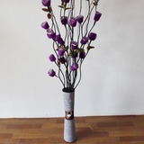 天然叶脉干花紫色郁金香干枝插花仿真花客厅落地花艺装饰花