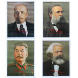 马克思恩格斯列宁斯大林画像 马恩列斯标准像宣传画 2006版 二开