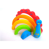 德国Hape孔雀堆塔 宝宝益智玩具1-2岁 儿童玩创意生日礼物 包邮