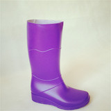 现货糖果色中高筒坡跟雨鞋女春秋防滑软筒雨靴粉紫色水鞋舒适套鞋