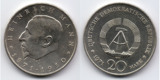 民主德国东德1971年20马克镍币亨希利诞辰100周年纪念币#8