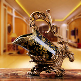 欧式高档奢华家居装饰工艺品摆件客厅酒柜树脂摆设 陶瓷红酒架