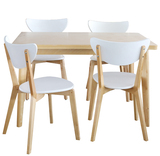 北欧餐桌椅组合饭桌简约现代原木实木长方形6人餐桌家用户型餐桌