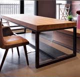 美式实木办公桌会议桌洽谈桌简约时尚大板桌电脑桌书桌会客桌茶桌