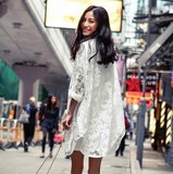 孕妇夏装蕾丝防晒衣2016韩版新款大码宽松长袖中长款孕妇开衫外套
