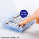 日本代购 SANWA 电池收纳盒 5号7号 10节或14节电池收纳 电池盒