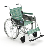 MIKI三贵轮椅车LS-1航太铝合金超轻便折叠老年轮椅可折背老人轮椅