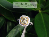 售出可定【泰勒珠宝】 18K钻石豪华镶嵌 无烧黄色蓝宝石戒指L091